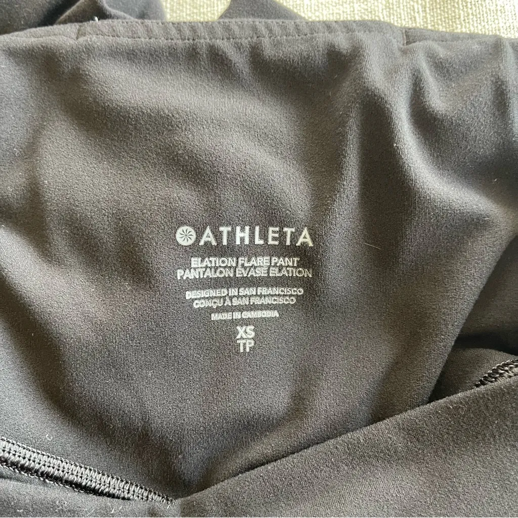 Athleta Elation Flare Pant Leggings Black Size XS Yoga Wide Leg - Image 8