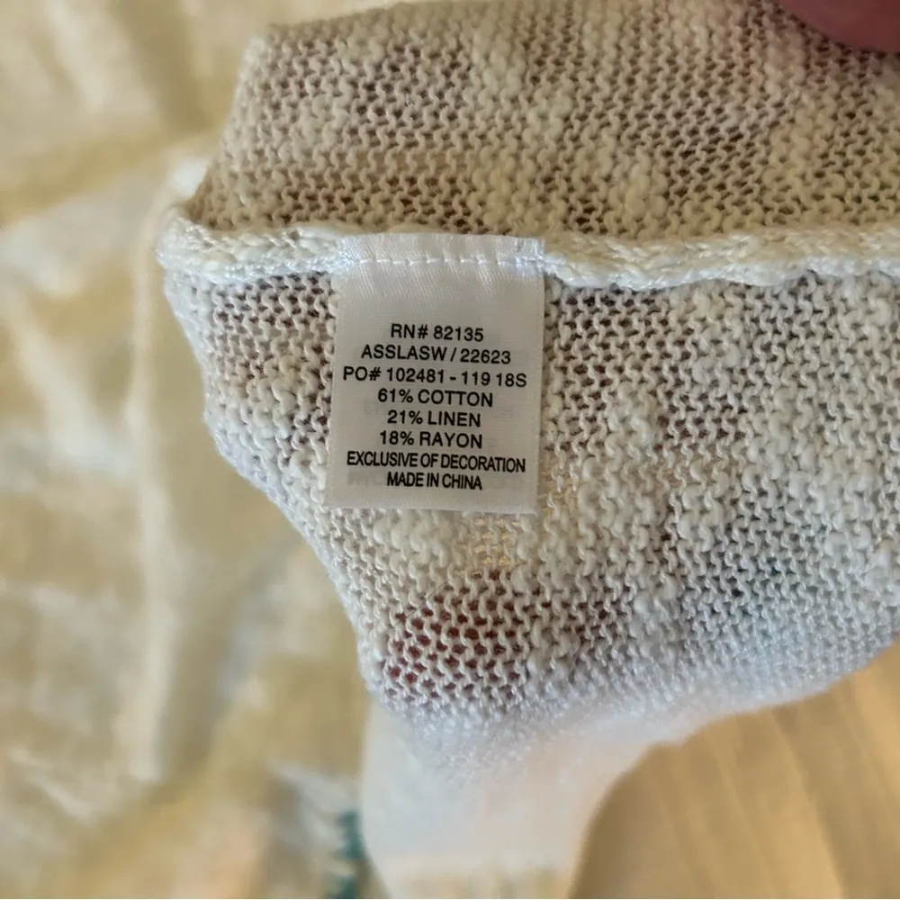 Fresh Produce Layla Tunic Sweater. Cotton Linen Blend. Size M/L. - Image 10