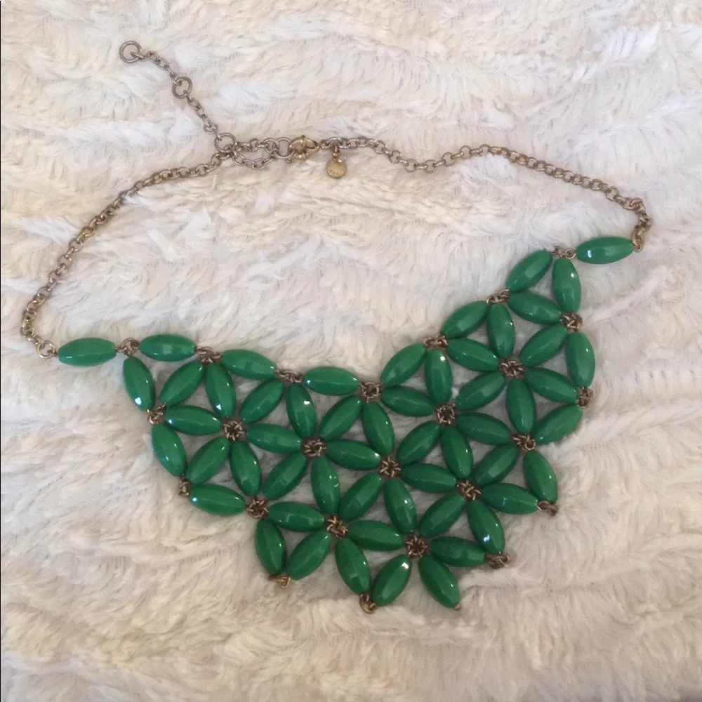 J. Crew Tessellate necklace green - Image 2