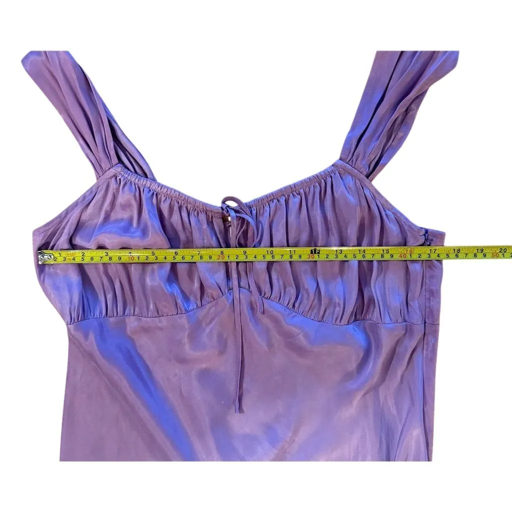 Madewell Women's Square Neck Midi Slip Dress Lilac Purple Size 14 NWT - Image 5