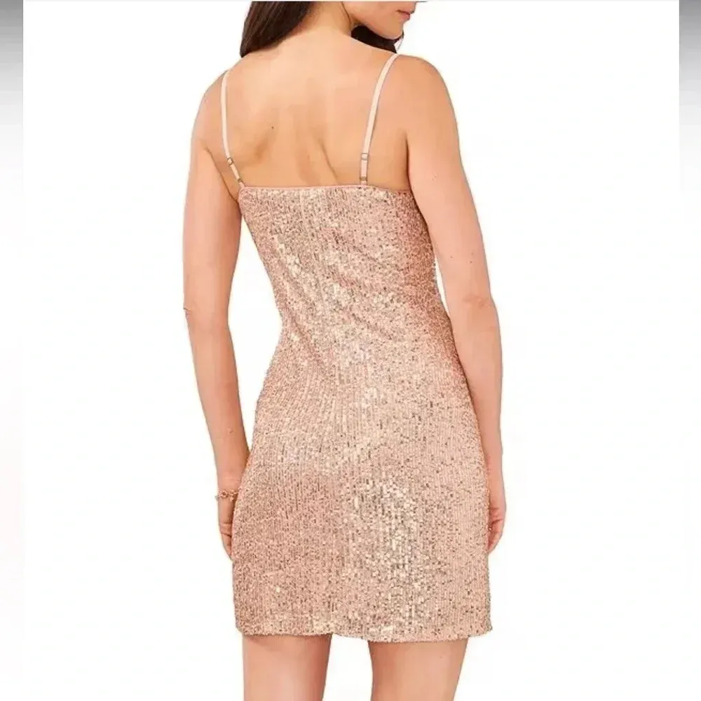 1. State Rose Gold sequined dress size 2 - Image 3