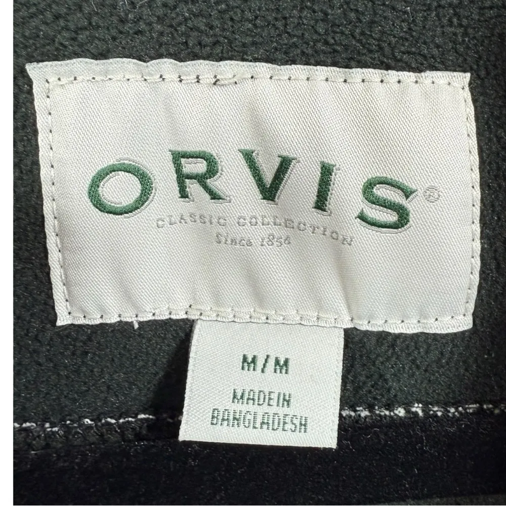 Orvis Fleece Lined Button Down Shirt‎ Jacket Shacket Buffalo Plaid Size Medium - Image 2