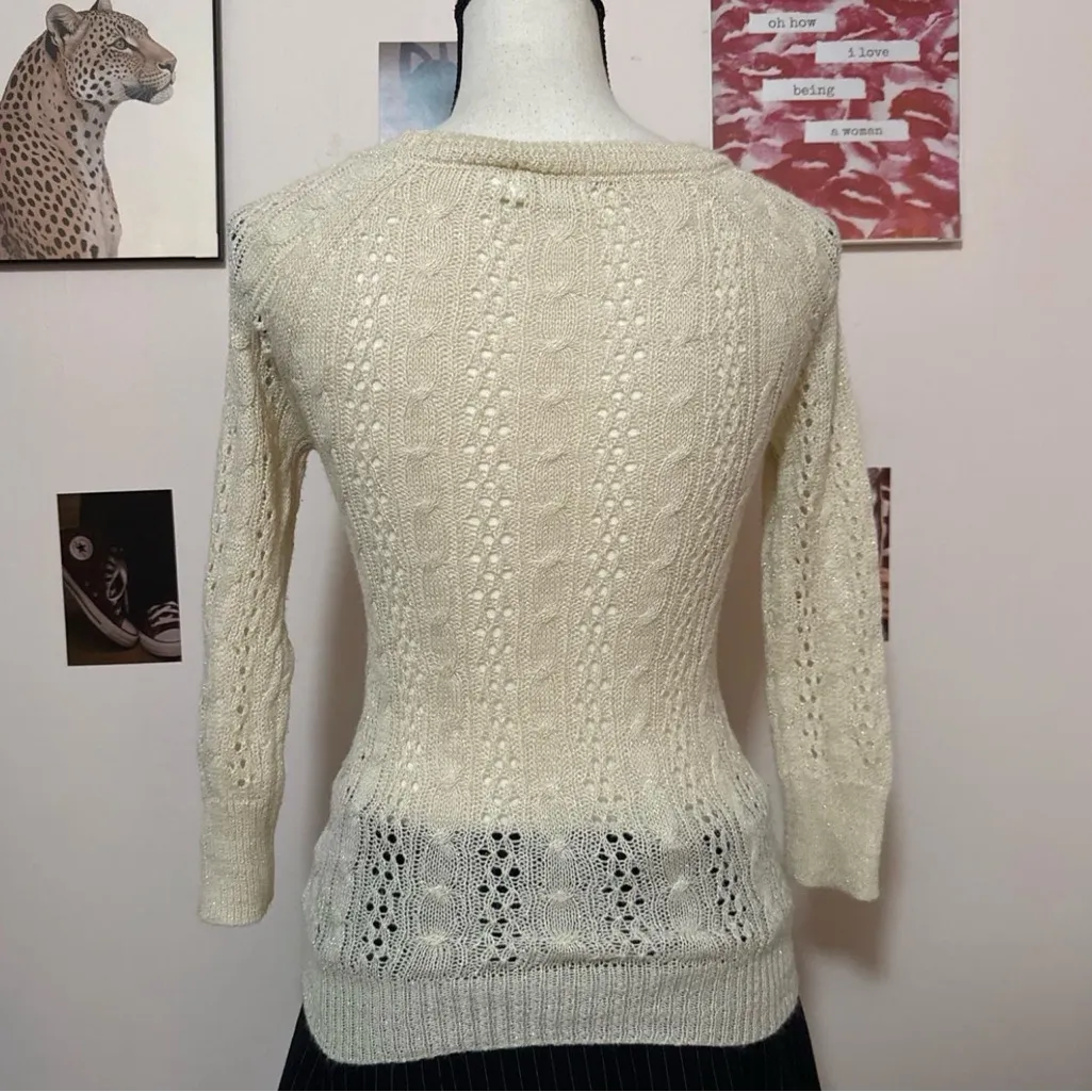 Elegant Cream Sweater - Image 2
