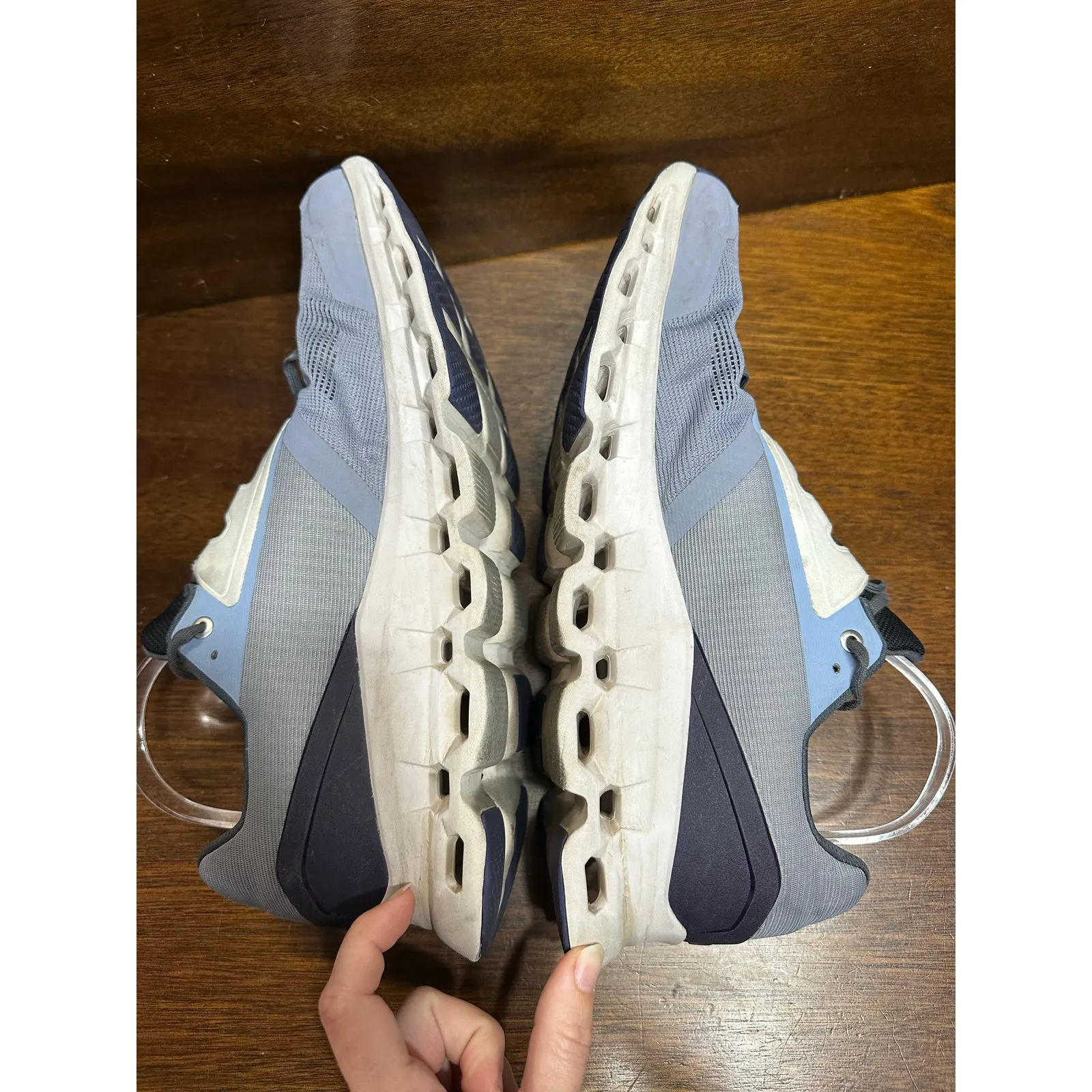 On Cloud Helion Cloudstratus Running Sneaker Men 13 Walking Comfort Distance Blue - Image 7