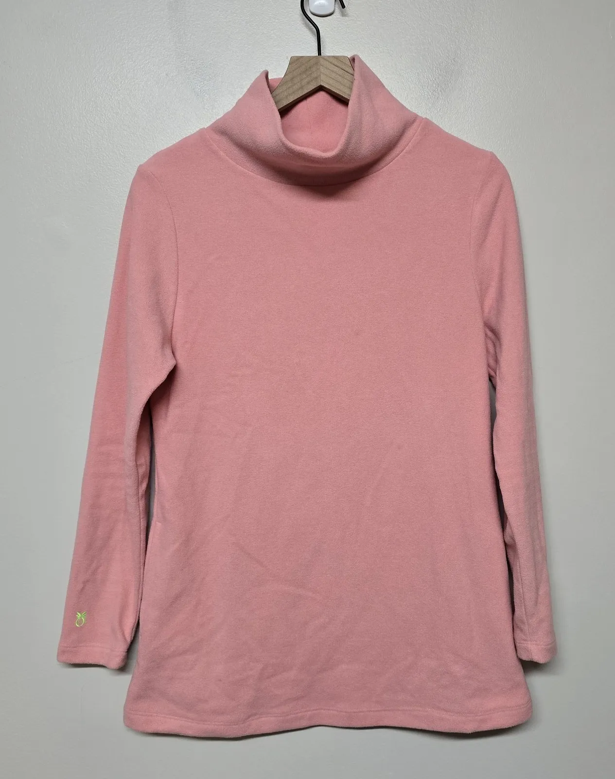 Dudley Stephens Pink Cobble Hill Fleece Turtleneck USA Made Tuckernuck - Image 1