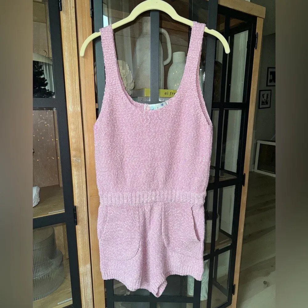 Free People FP Beach Declan sweater romper knit onesie pockets textured - Image 2