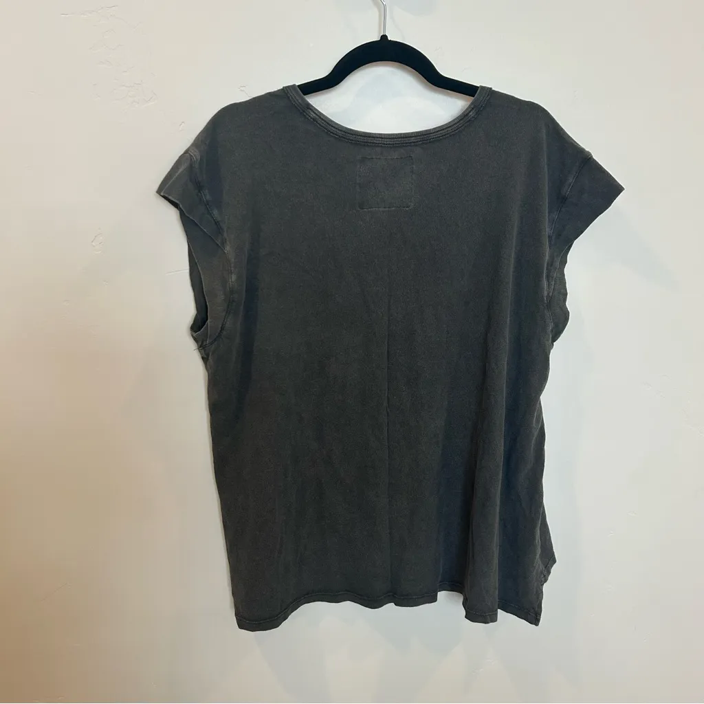 Aerie Summer Breeze Notch Neck T-Shirt, Smoked Gray, Small - Image 7