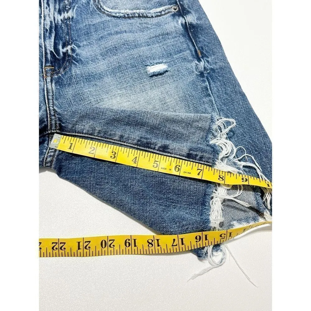 Pistola Women's Blue Medium‎ Denim Wash Frayed Distressed Raw Hem Long Short 25 - Image 10