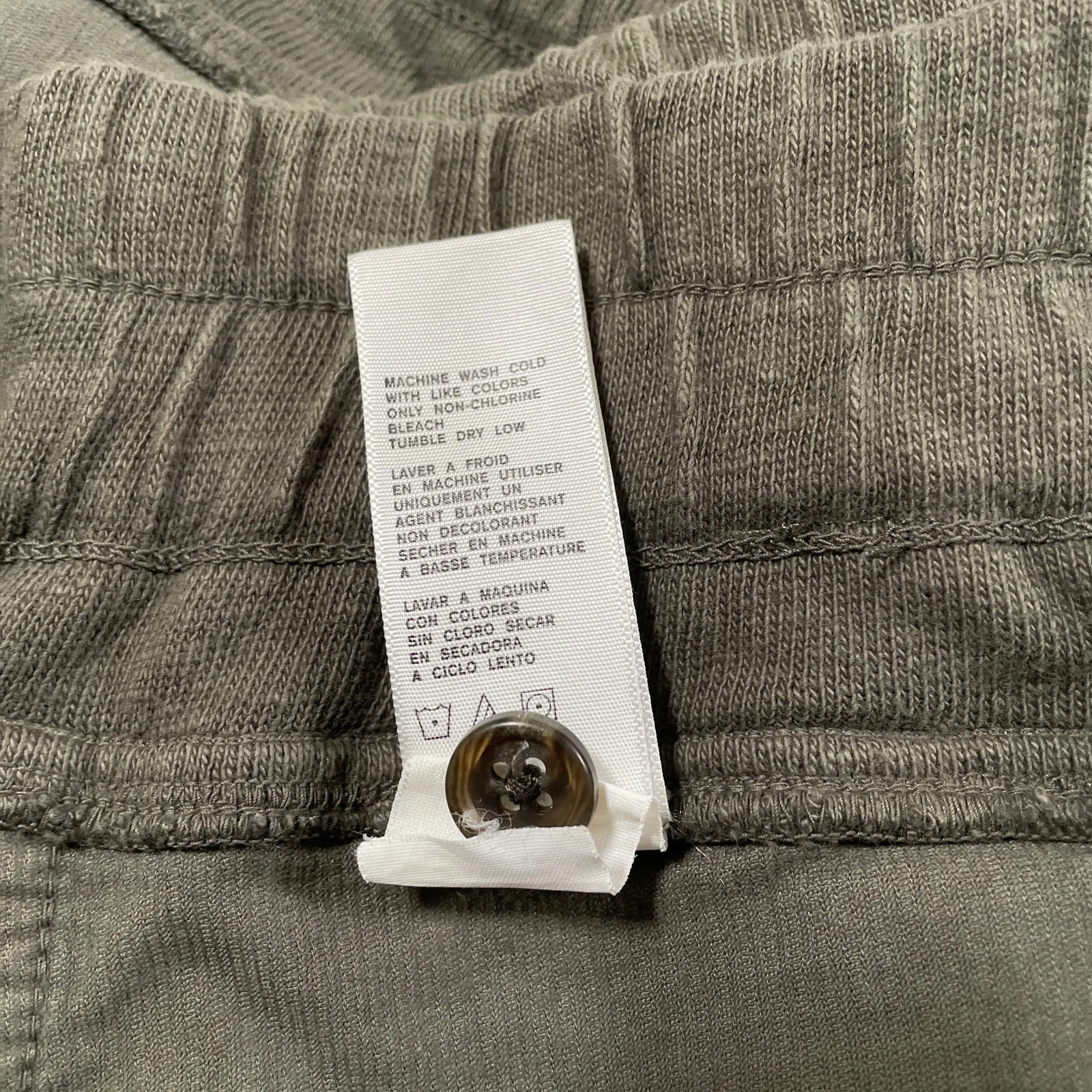 James Perse Jogger Pants 2 Medium Green Corduroy Pull On Drawstring Casual - Image 5