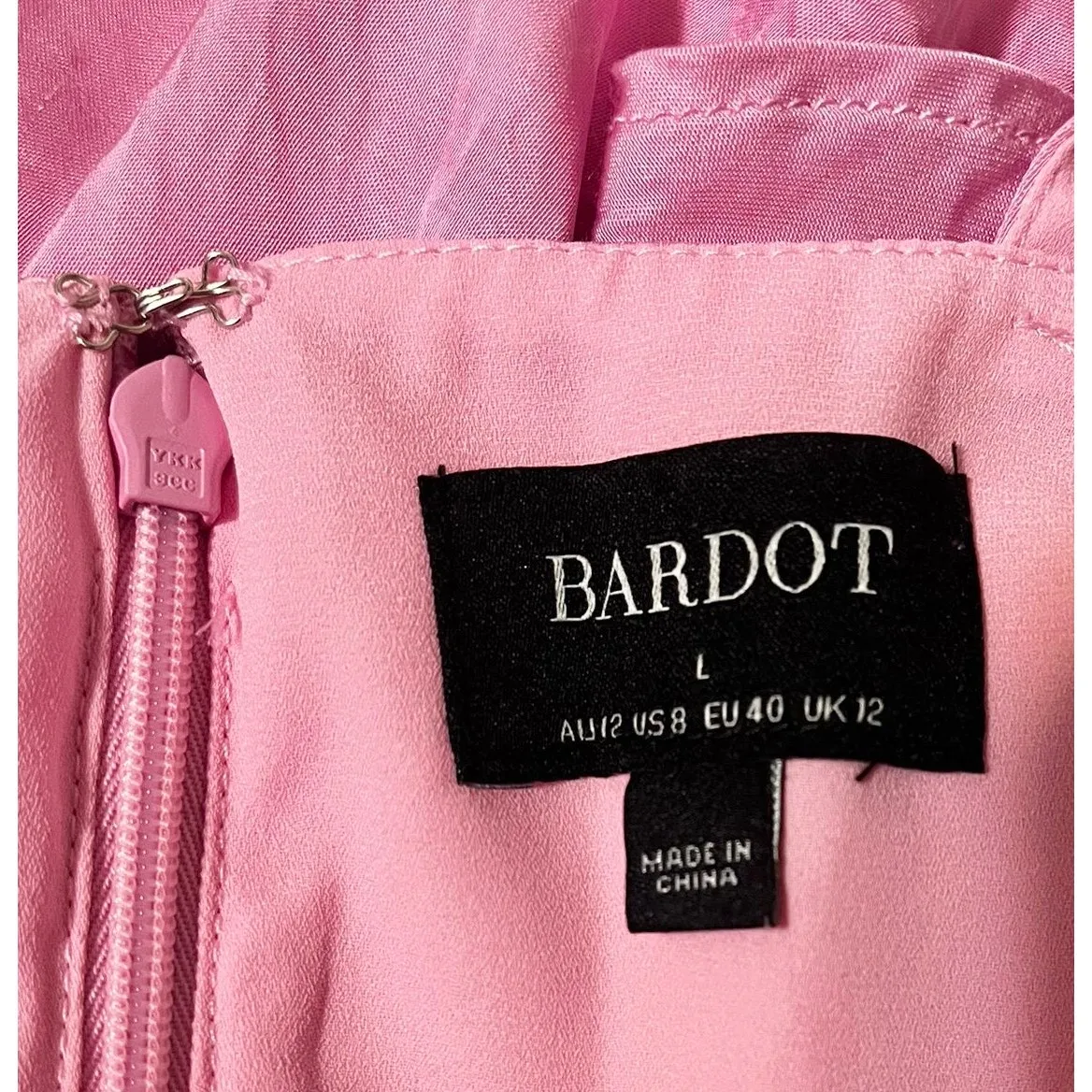 Bardot x Revolve Anika Corset Satin Mini Dress in Petal Pink Womens L - Image 7