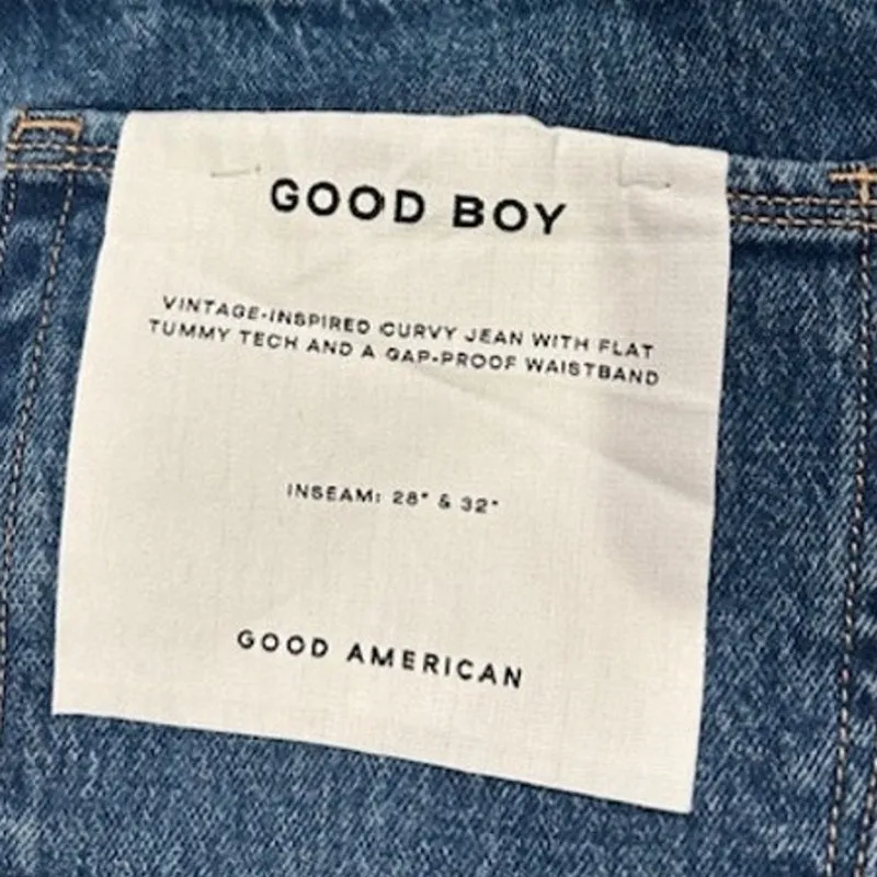 GOOD AMERICAN Women's Good Boy Curvy Jeans Sz 4 27 Tummy Control NWT - Image 9