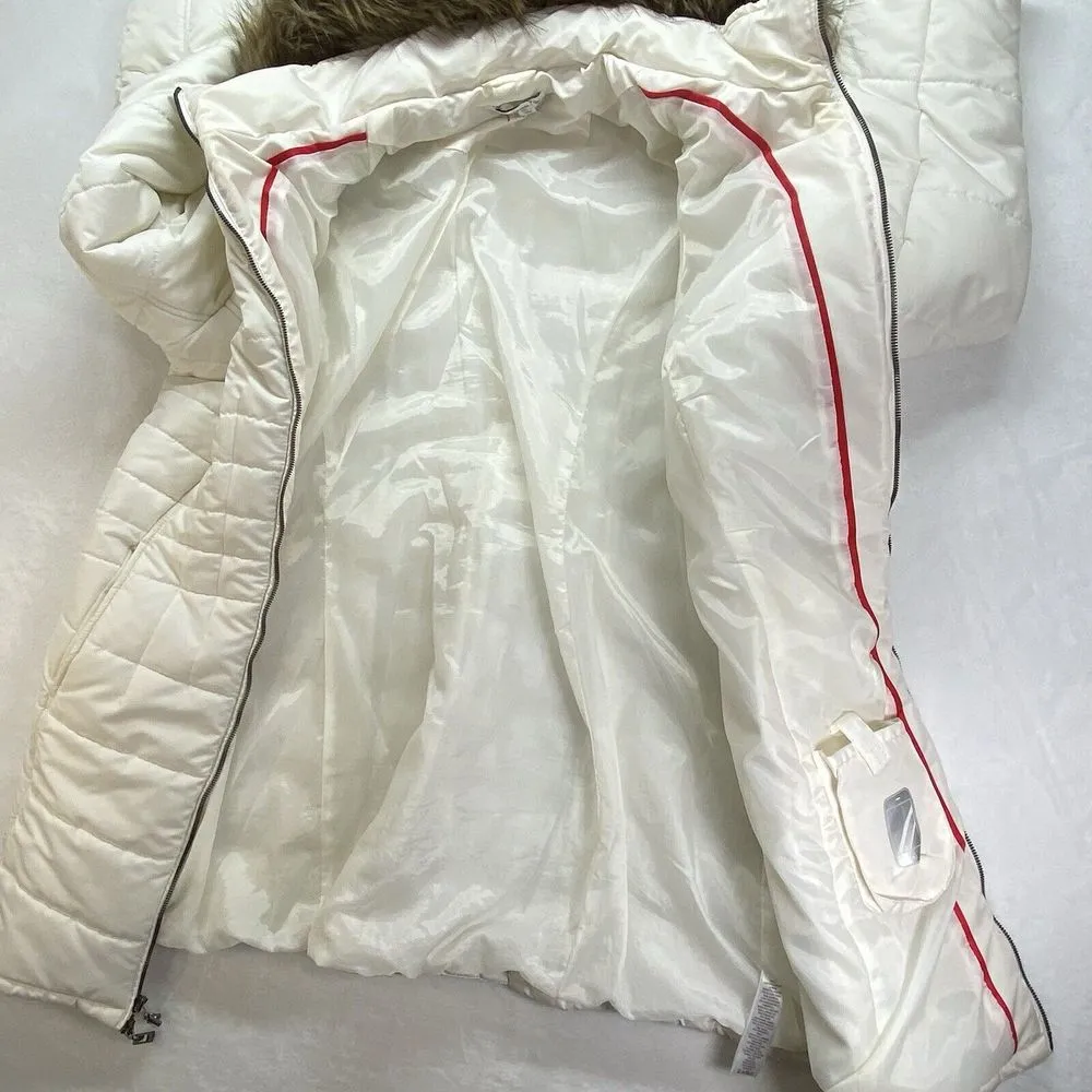 Susan Graver Water Resistant Quilted Puffer Jacket with Hood Womens XL white - Image 8