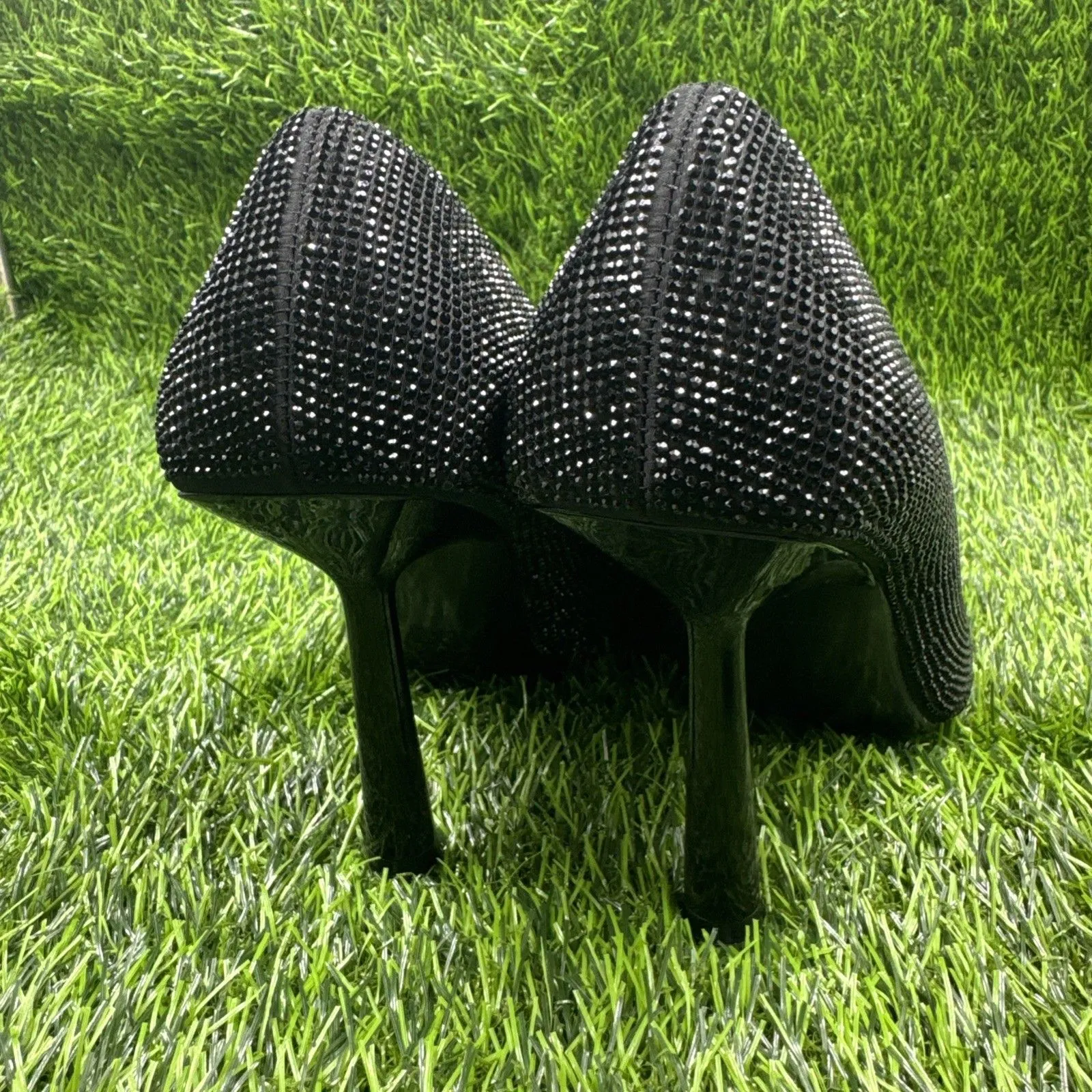 ZARA Women’s Black Studded Closed Pointed Toe High Heels Pumps Shoes Size 37/US7 - Image 5