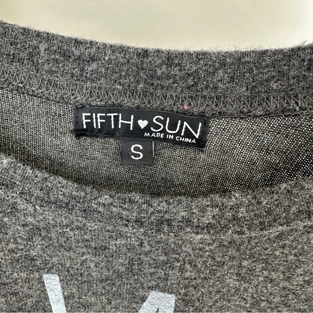 Fifth Sun Women's Charcoal 'Fa La La La Latte' Graphic Soft Sweatshirt Size S - Image 6