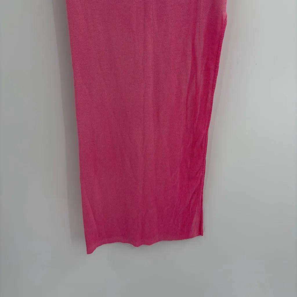 Cotton Citizen revolve Ribbed Sweater Knit Stretch Pull On Midi Skirt Pink Sz xs - Image 4