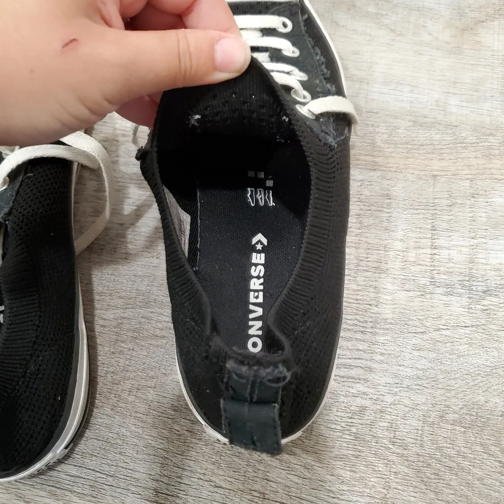 Converse Black Sneaker Shoes Size 5 - Image 6