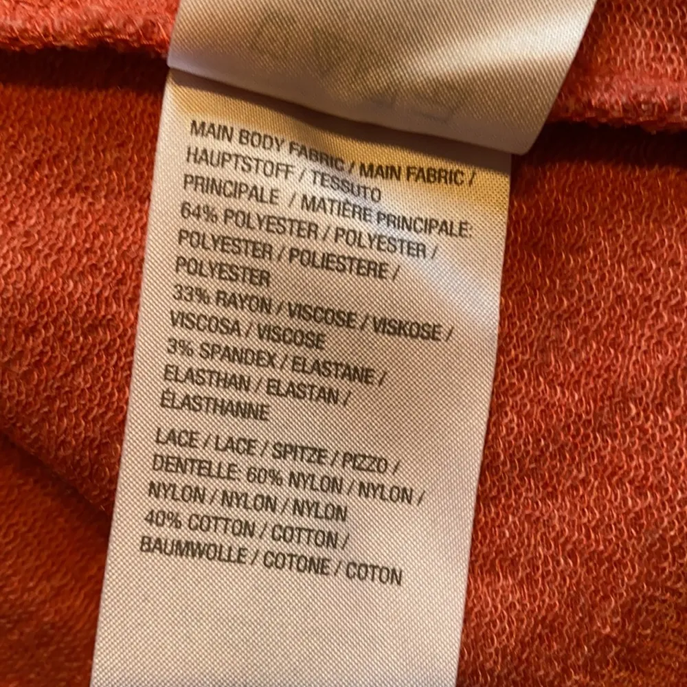 LOGO Lounge by Lori Goldstein Zip front cardigan lace back Medium coral full zip - Image 10