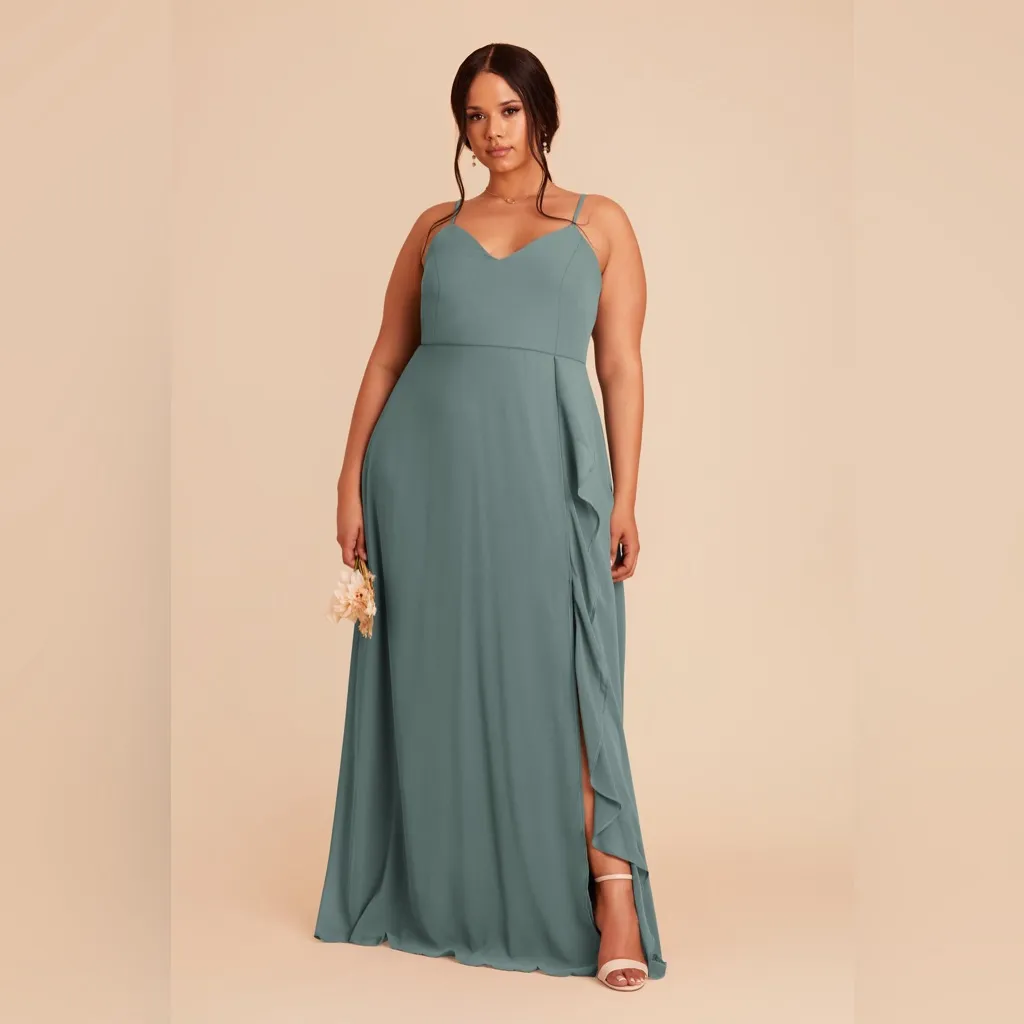 Birdy Grey Chiffon Sea Glass Theresa bridesmaid dress - Image 2