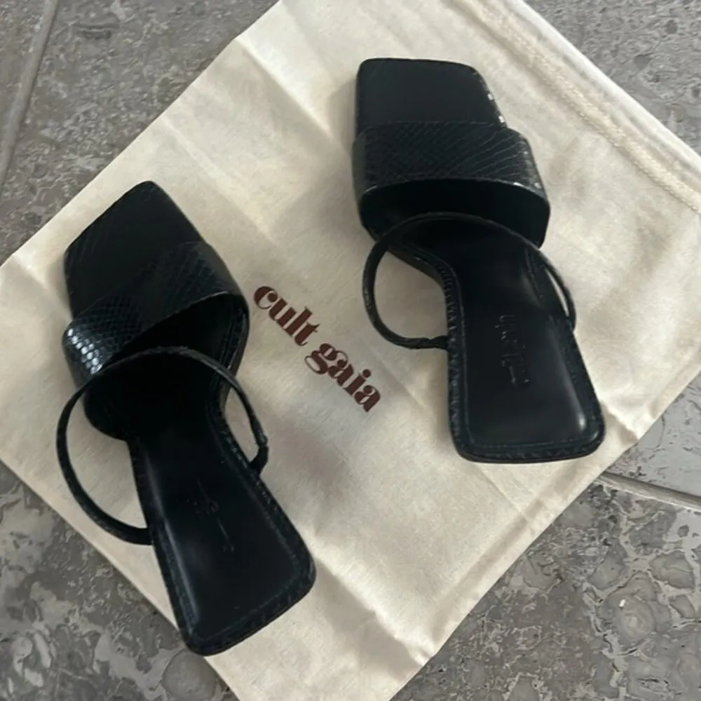 Cult Gaia x Revolve BLACK Rene Cut-Out Heel Sandals, EU39 NEW +DustBag - Image 10