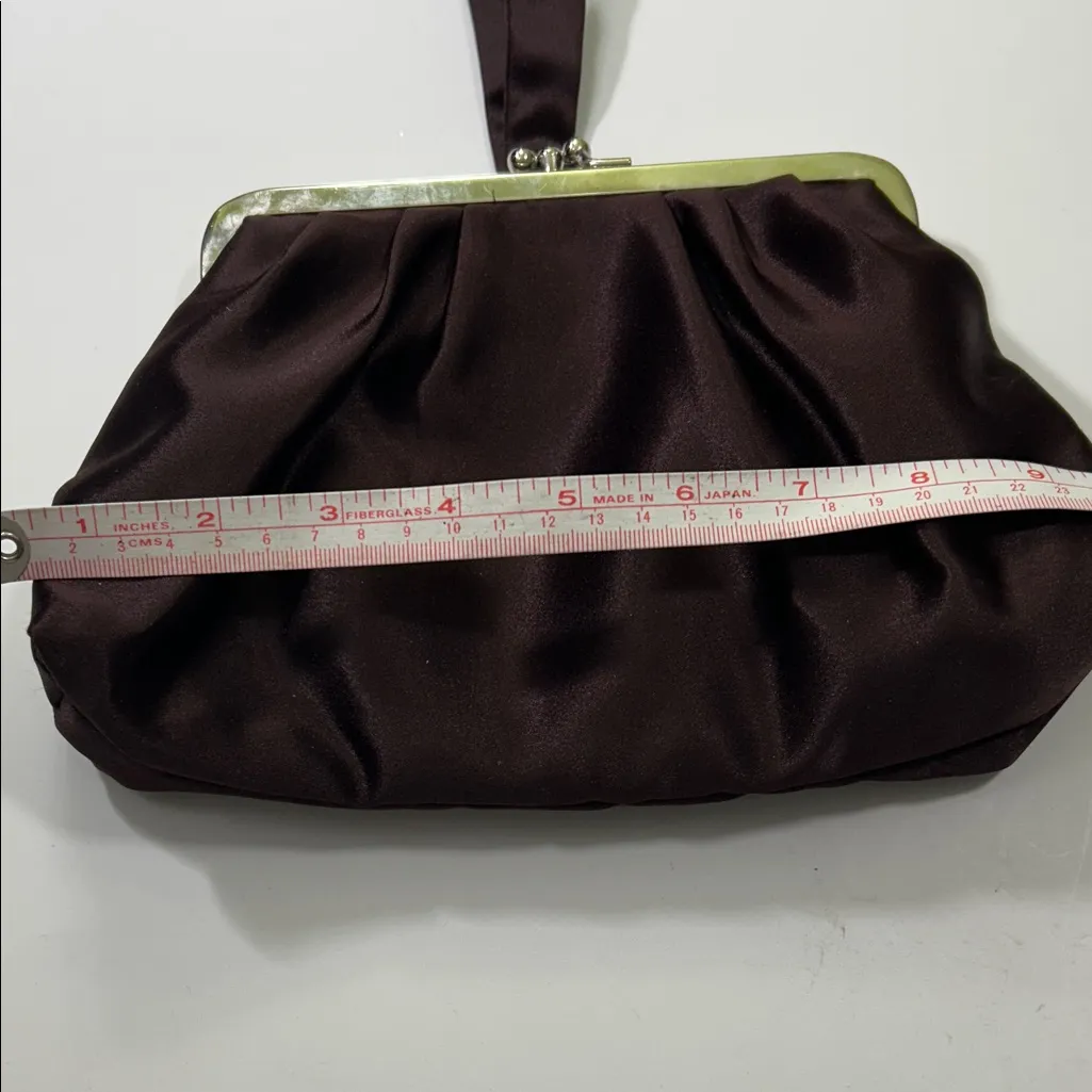 Chic Satin Brown Clutch - Image 13