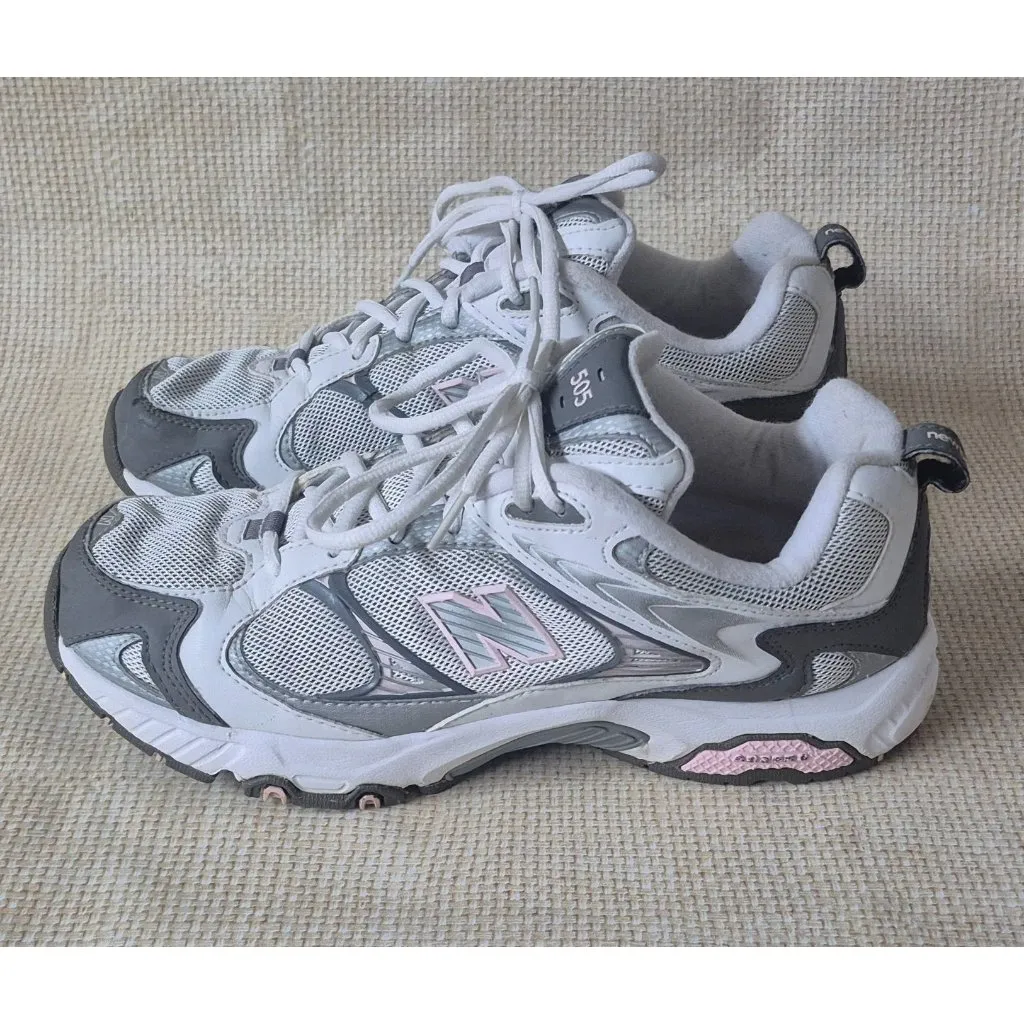 New Balance Womens 505 WX505GP Gray White Pink Running Shoes Sneakers Size 11B - Image 8