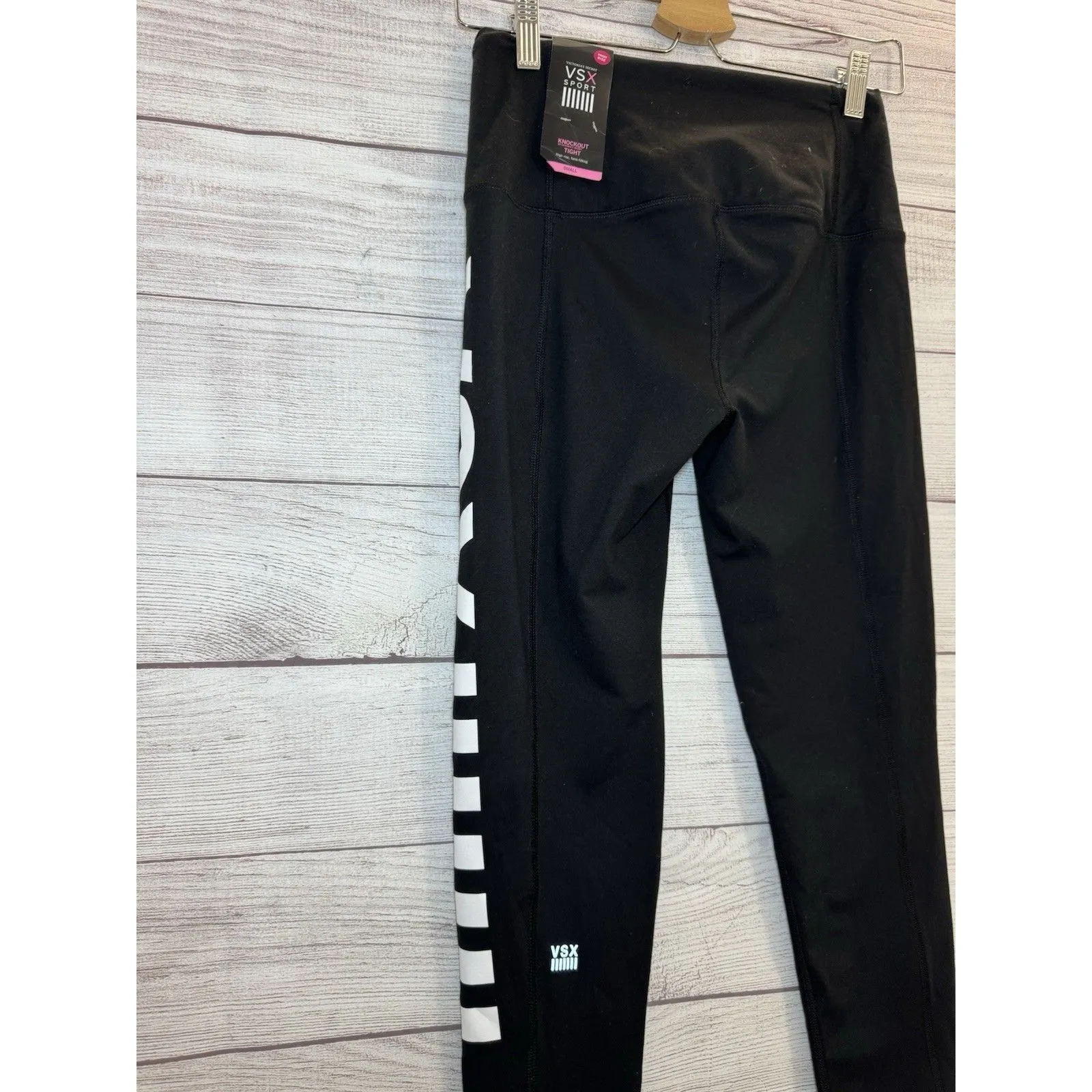 Victoria’s Secret Sport Womens Leggings Size M Black Skinny Leg Pull On - Image 4