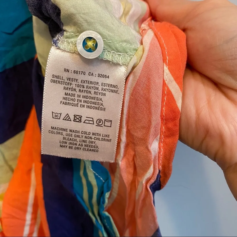 Maeve Anthropologie Sleeveless Button Down Blouse Size 8 - Image 5