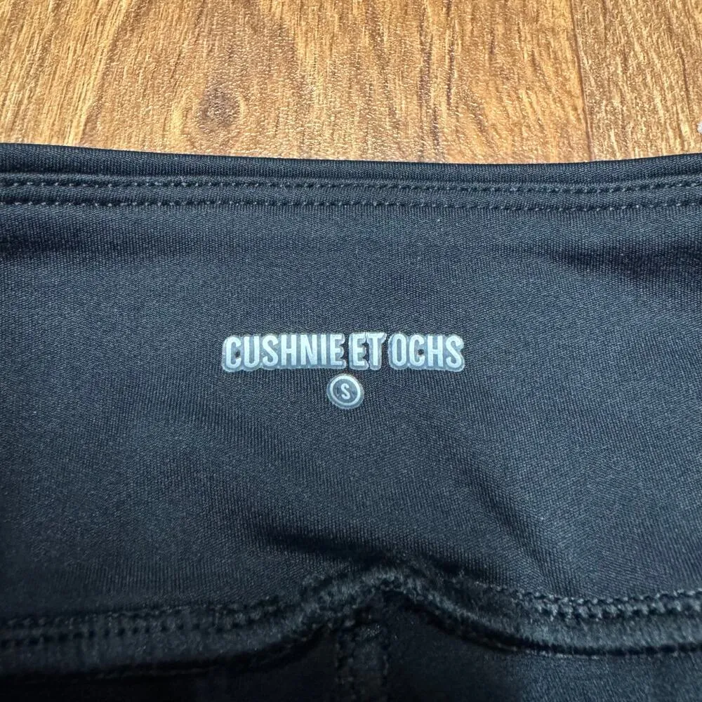 Cushnie Et Ochs Women Black Pin Point Laser Cut Leggings Size Small Made in USA - Image 5