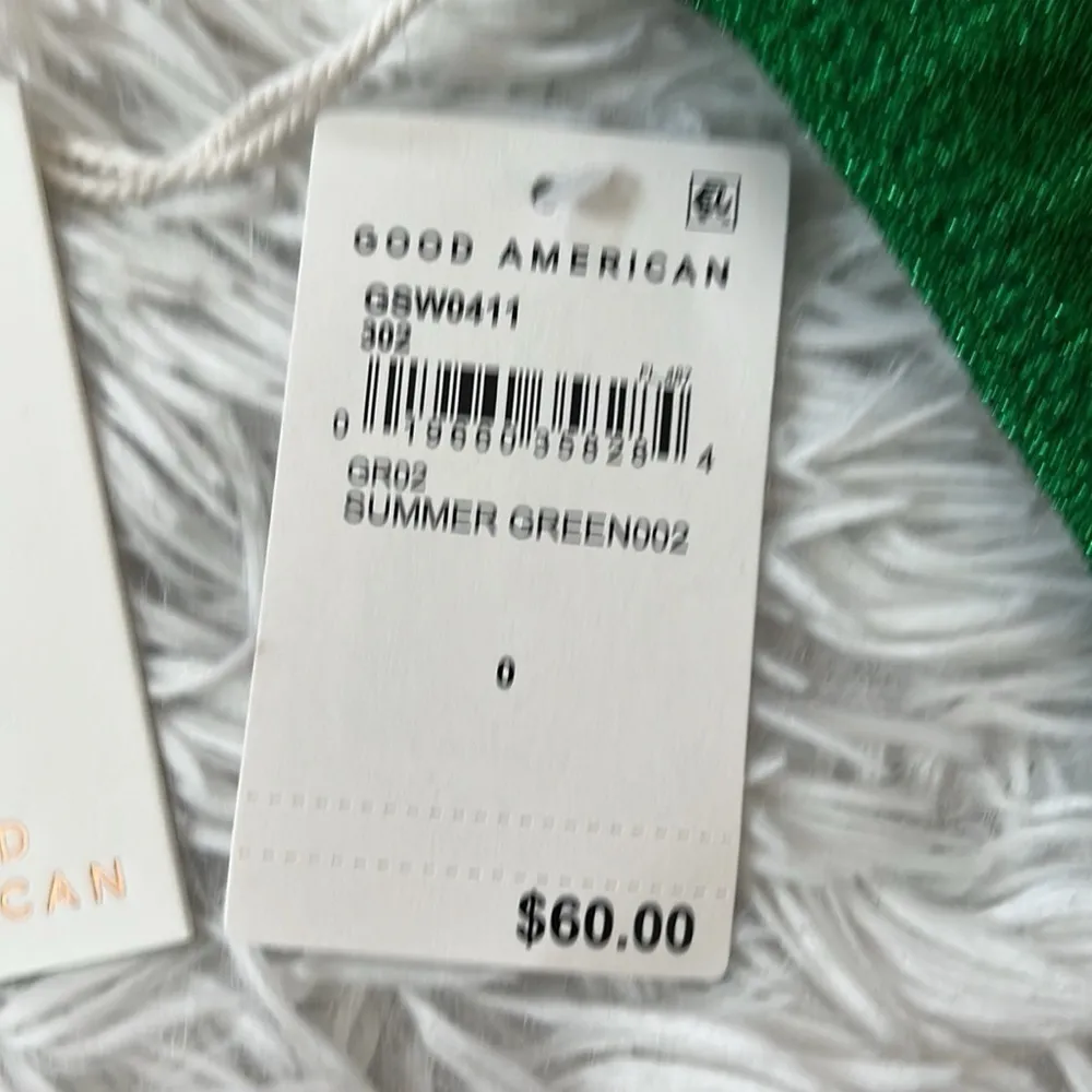 Nwt Good American Sparkle Good Waist Cheeky Bikini Bottom Summer green size 0/XS - Image 8