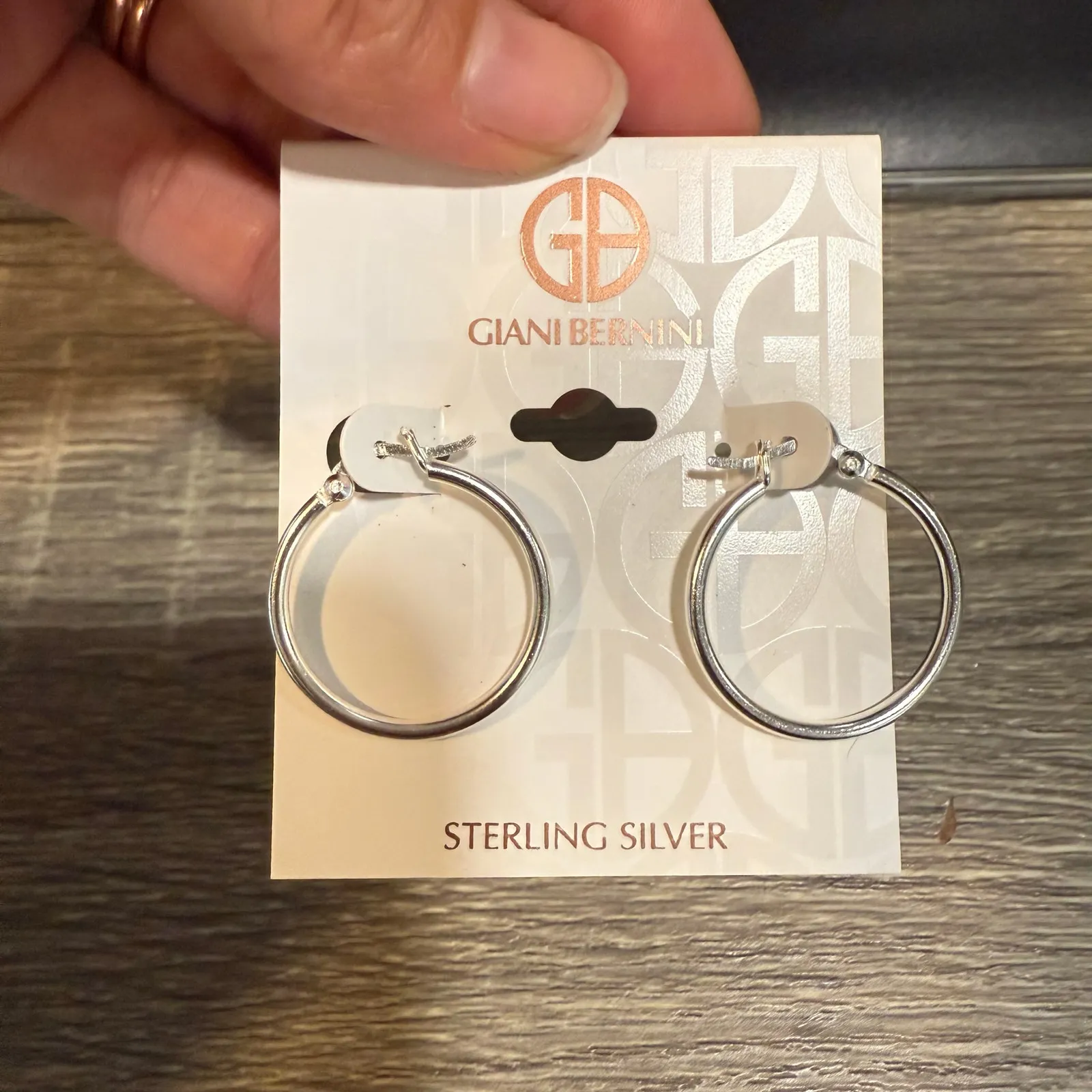 Giani Bernini Silver Medium Tube Hoop Earrings NWT - Image 3