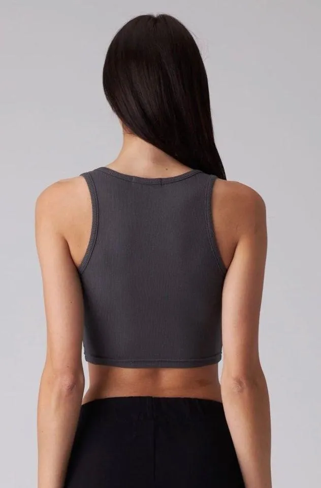 Talentless Waffle Knit Cropped Tank Top - Image 2