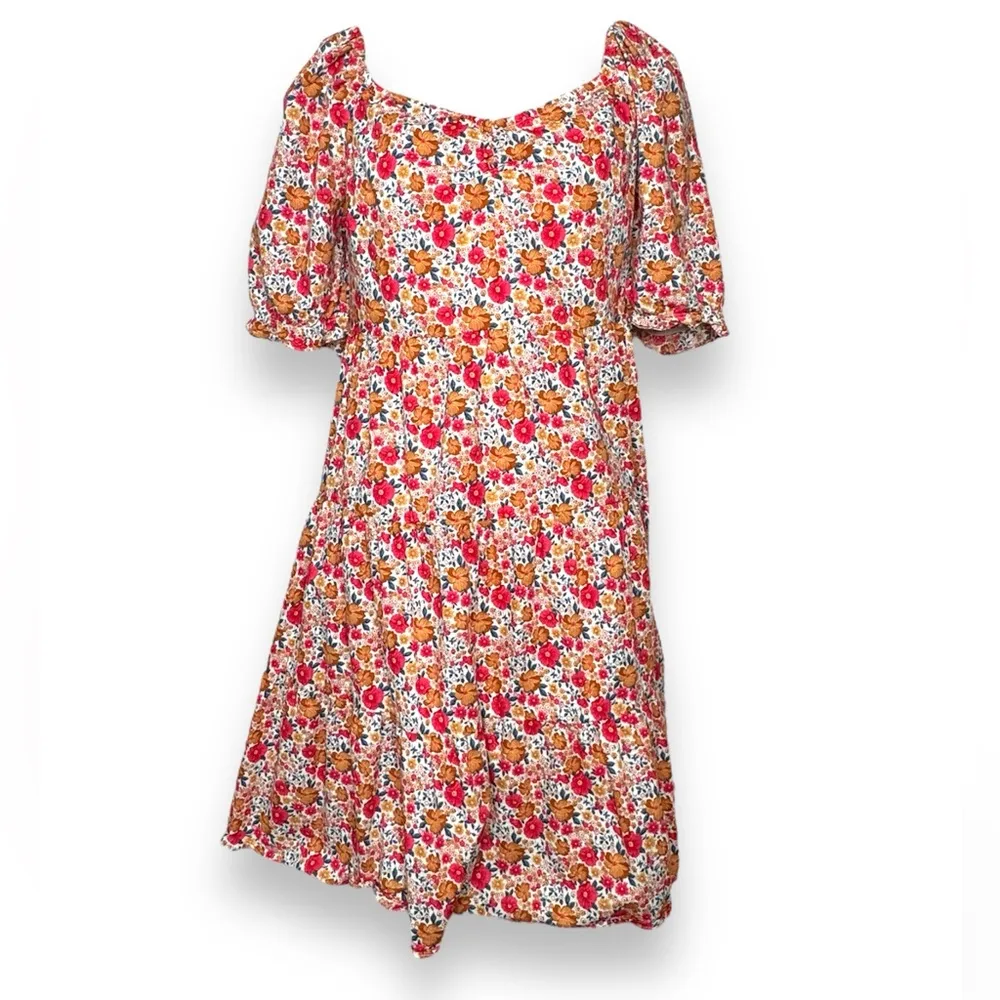 Melloday Floral Print Sundress | Boho Western Floral Sundress Loose Fitting - Image 2
