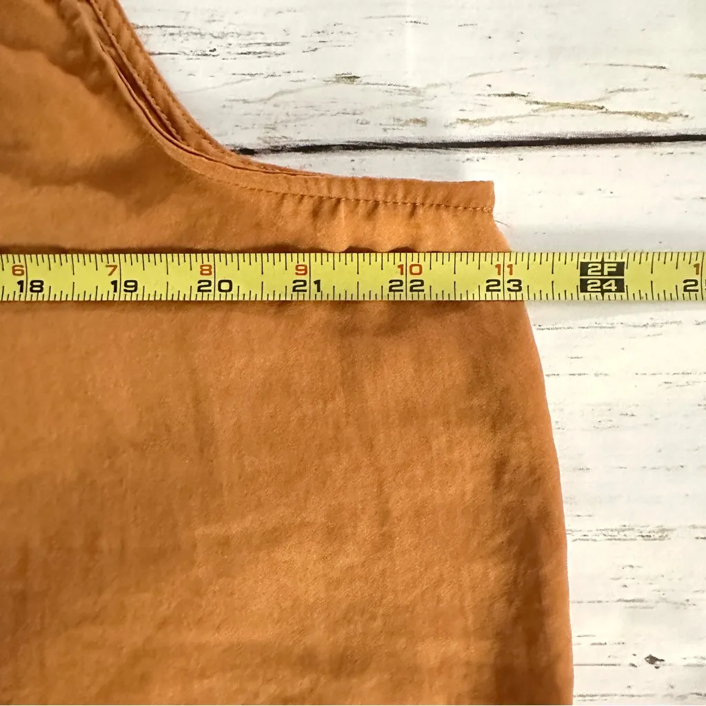 Vince Camuto Sleeveless Top XL Rust Orange V Neck Tank Blouse Fall Autumn - Image 6