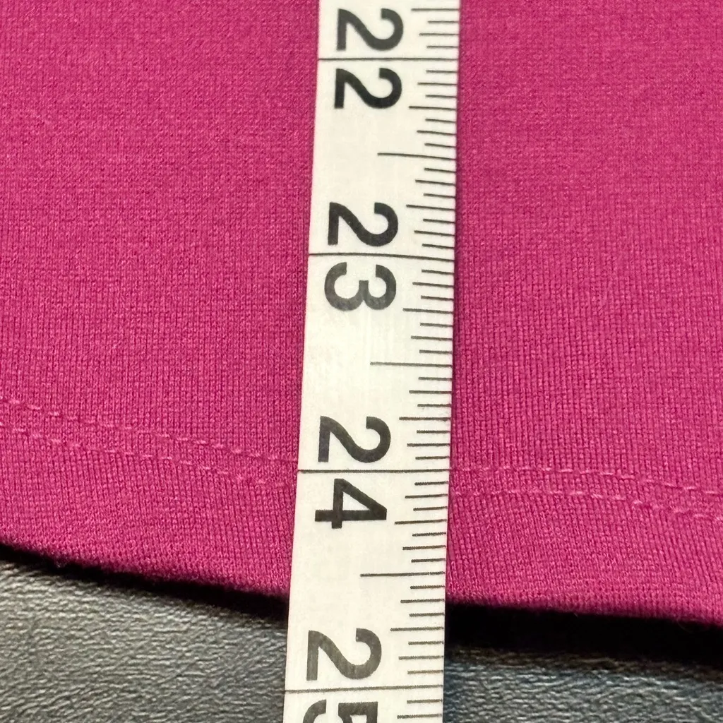 Nine West Fuchsia Long Sleeve Blouse with sheer statement sleeves - Image 9