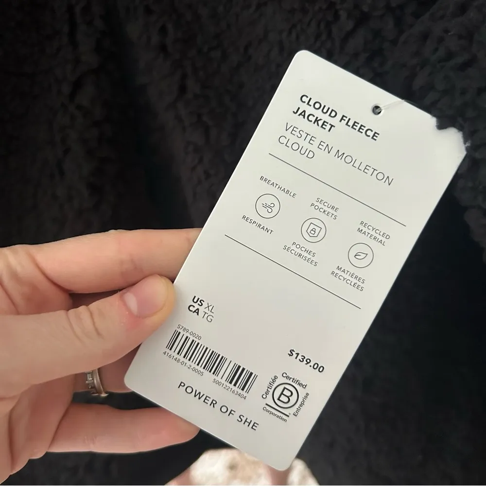 NWT Athleta CLOUD FLEECE JACKET Teddy Sherpa soft comfy cozy - Image 2