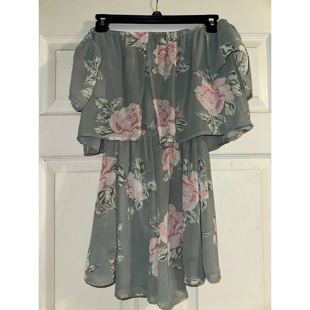 Show Me Your Mumu Womens‎ Dixie Romper Sweetheart Sage Size Small SEE PHOTOS - Image 5