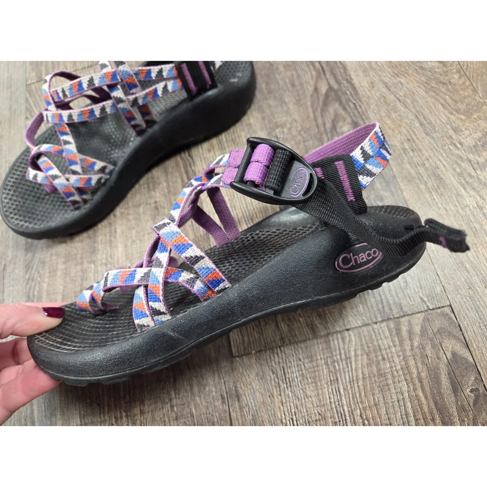 Chaco's ZX2 Classic Strappy Sandals Camper Purple J105514 Size 6 Shoes - Image 3