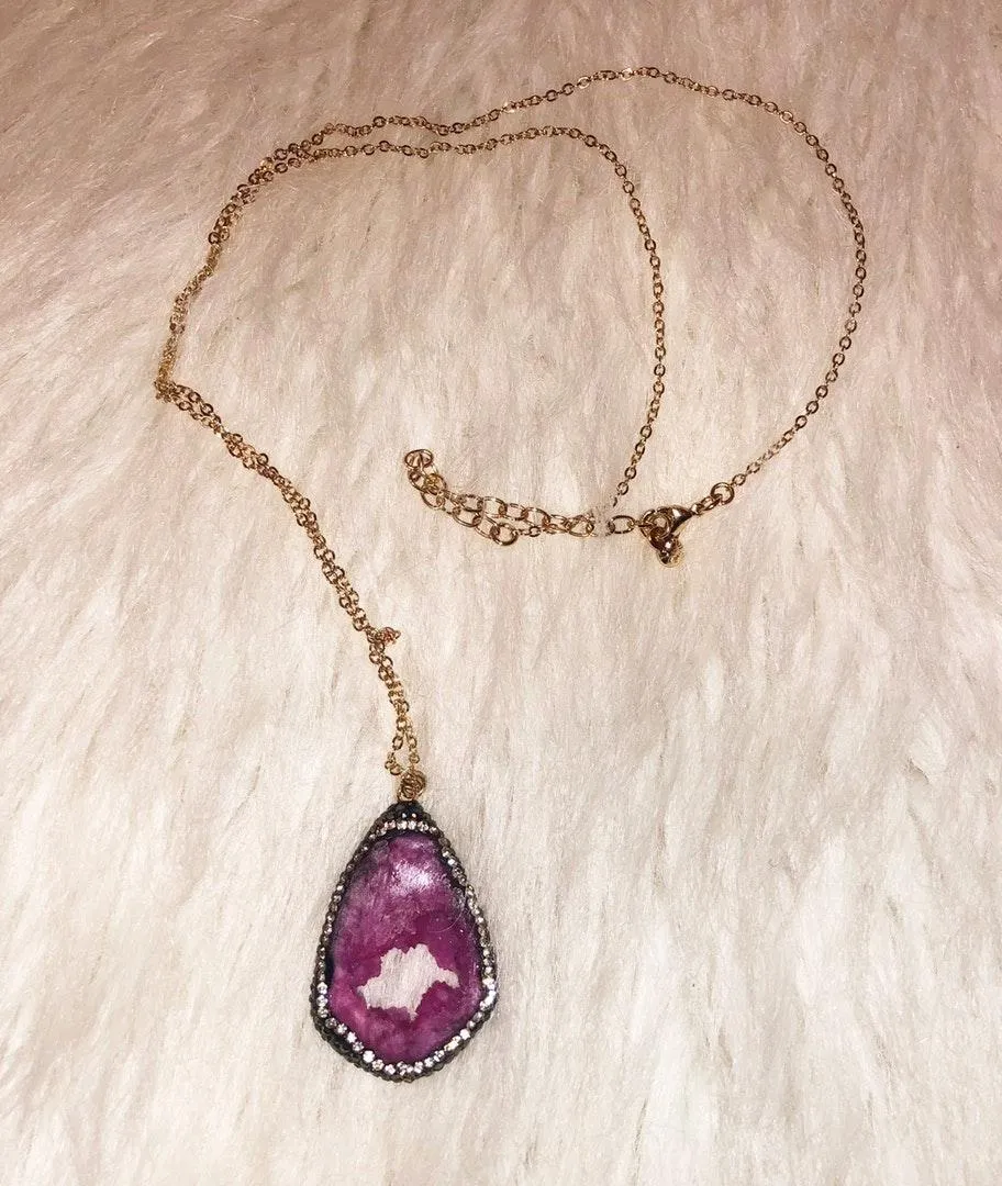 Magenta Geode Pendant - Image 3