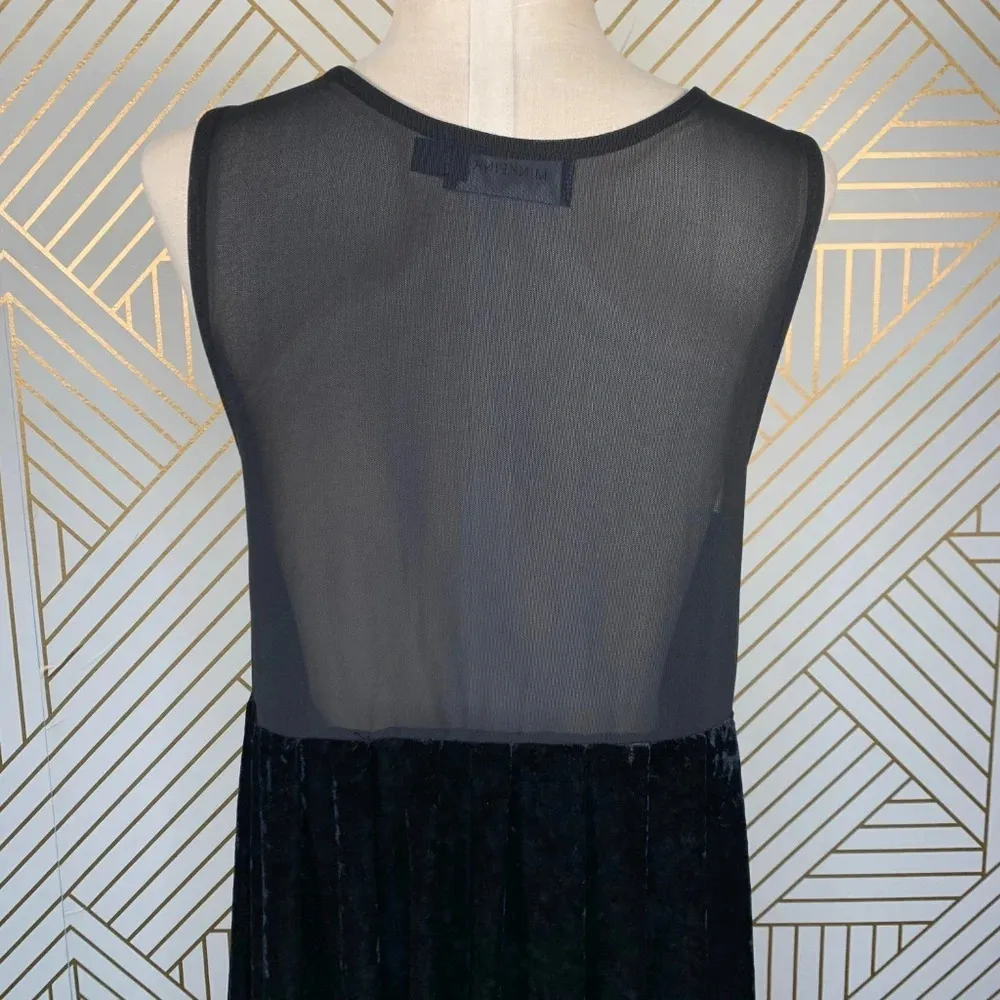Minkpink Clean Little Black Velvet Dress Sheer‎ - Image 8