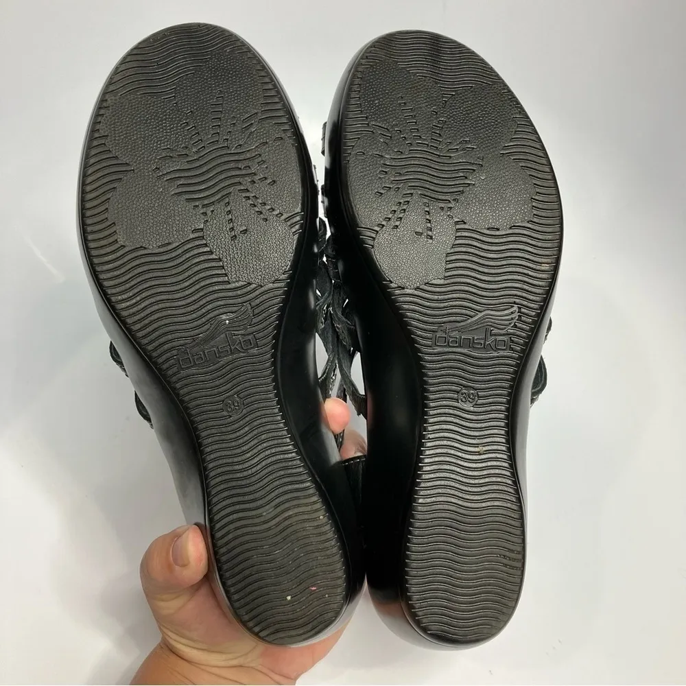 Dansko‎ black leather sandals size 39 - Image 6