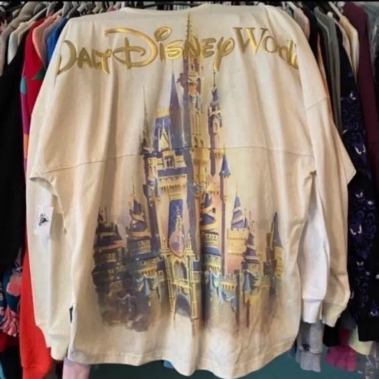 Disney parks castle 50th anniversary glitter spirit jersey NWT S - Image 2