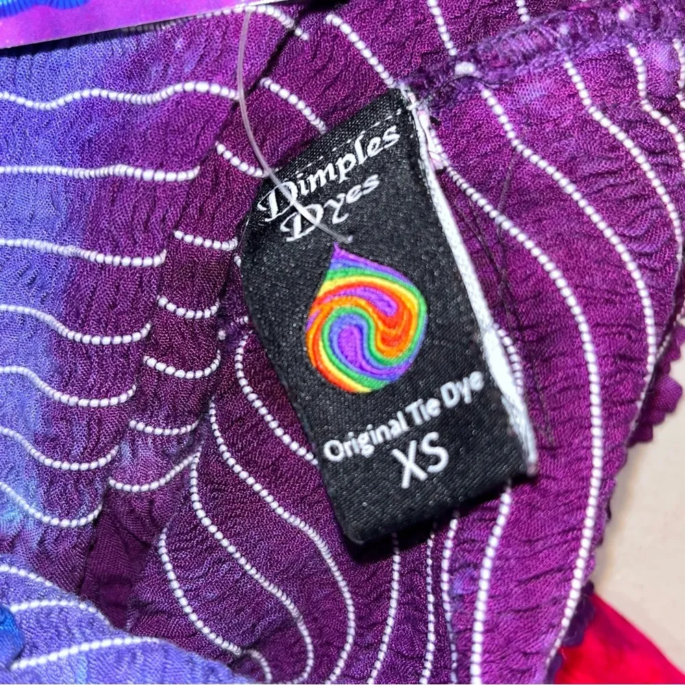 NEW Dimple Dyes Tie Dye Strapless Dress Size XS - Image 4