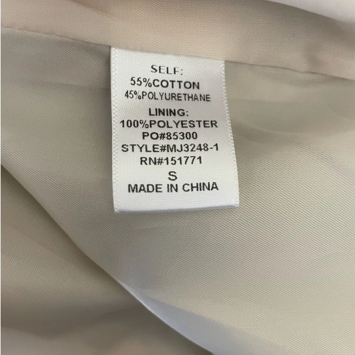 Le Lis Women Jacket‎ S Cream Faux Leather Long Sleeve Lined Blazer Career Chic - Image 11