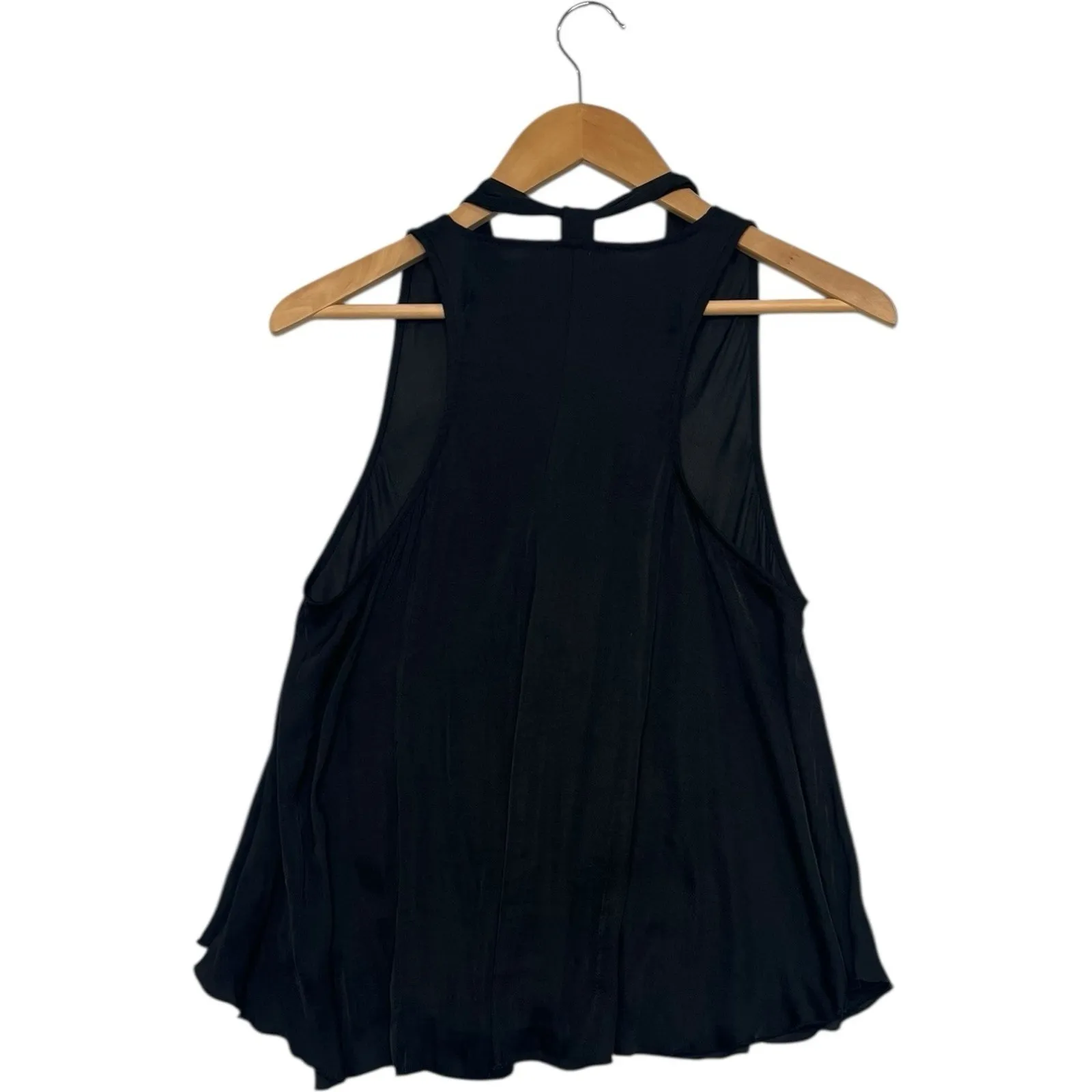 Intimately Free People Top Womens Extra Small Black Tie Front Flowy Boho Chic - Image 2