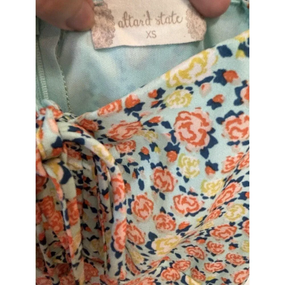 Altar’d State Ditsy Flirty Cottage Flowers Mini Dress Boho Size XS - Image 6