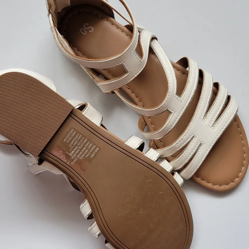 SO Hopeful white gladiator sandals size 8 - Image 6