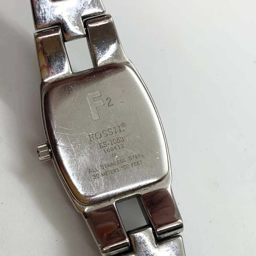 Fossil f2 ladies analog date watch ES1053 all Stainless Steel runs - Image 6