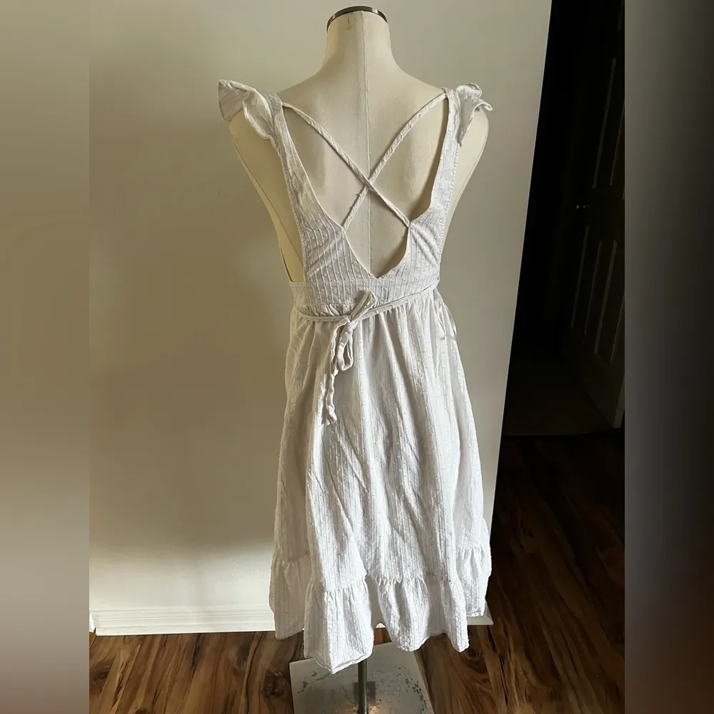 2 - HELLO MOLLY - Elegant White Ruffle Dress - Image 3