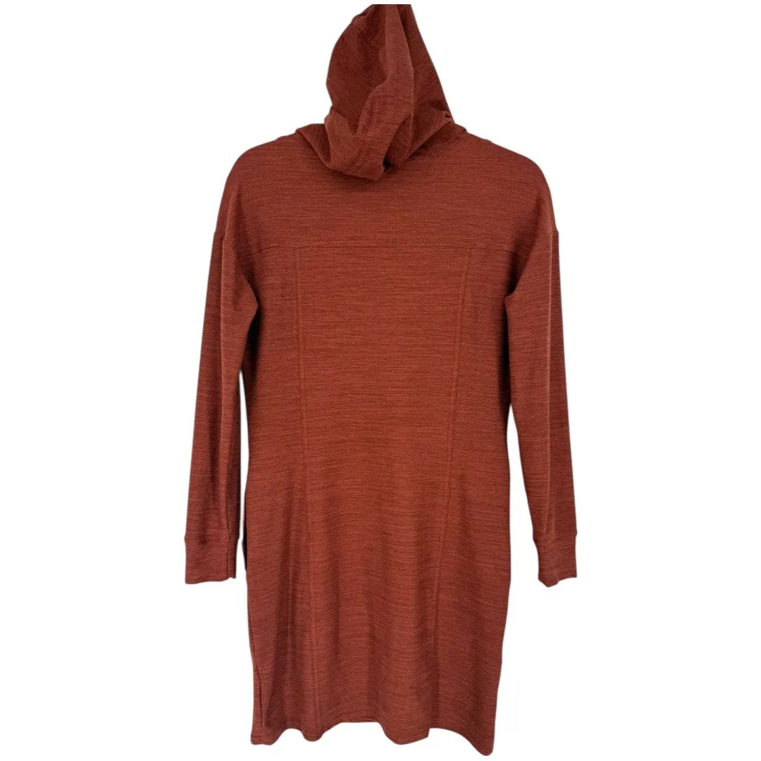 Toad & Co Intermosso Hooded Dress Rust Orange Pullover Size Small Acivewear - Image 10