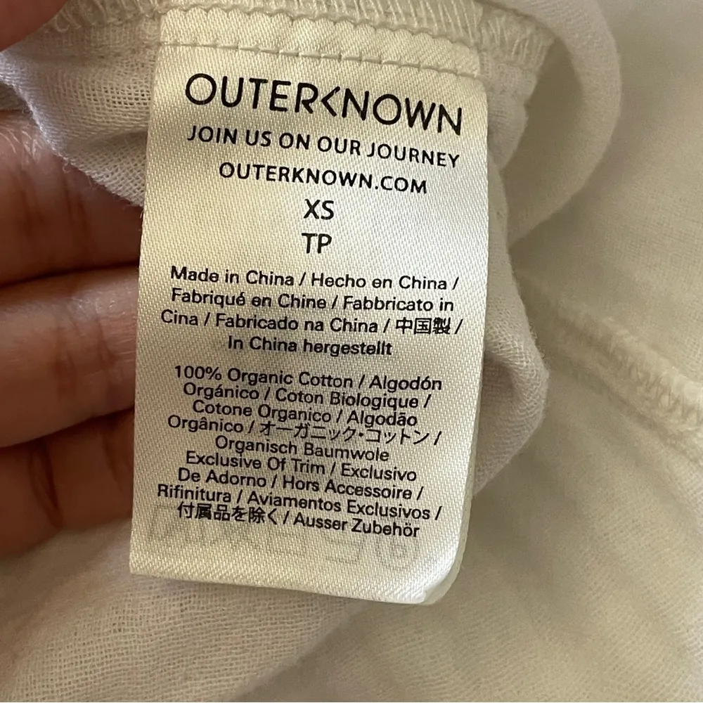 Outerknown Wrap Dress organic cotton luna midi womens White (xsmall) minimalist Size XS - Image 11